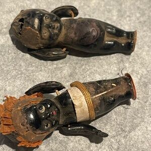 Vintage America Black Figurines with Gold Accents